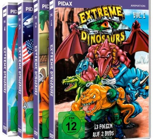 Extreme Dinosaurs - Gesamtedition: Komplette 52-teilige 90er Zeichentrickserie auf 8 DVDs - Dinosaurier Action Serie (Pidax Animation)