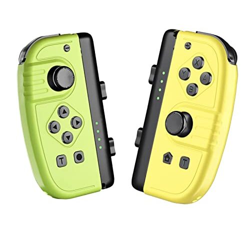 Gamrombo Joy-Con 2er Set Controller für Switch Wireless Gamepad Kompatibel mit Switch/OLED/Lite/PC Unterstützung Turbo/Dual Vibration/High-Sensitivity Motion Sensor/Fitness Ring Sports