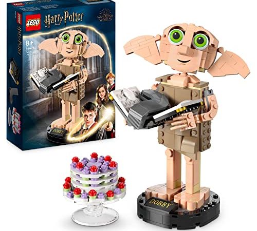 LEGO 76421 Harry Potter Dobby der Hauself Set, bewegliche ikonische Figur, Spielzeug, Schlafzimmer Accessoire & Deko, Charakter-Sammlung, Geschenk für Mädchen, Jungen, Teens und alle Fans ab 8 Jahren