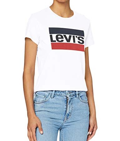 Levi's Damen The Perfect Tee T-Shirt,Sportswear Logo White,L