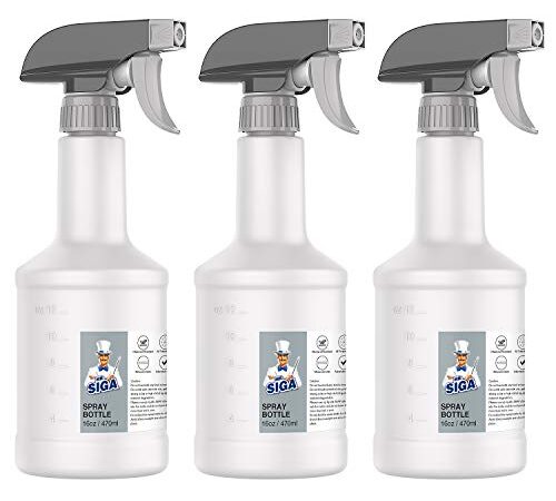 MR.SIGA Sprühflasche zerstäubere Wassersprühflasche verstellbare Nebelsprühflasche zum bügeln für Pflanzen Friseur Küche Backen wiederverwendbar, 3er-Pack, 16 Unzen