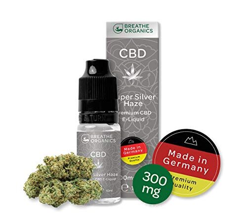 Premium CBD Liquid Super Silver Haze von Breathe Organics® | E Liquid ohne Nikotin mit 300 mg CBD | 100% natürliche Terpene | Cannabidiol Liquid