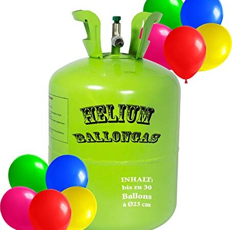 Premium Helium Ballongas Tank XL - 1x Heliumflasche für 30 Balloons à 23cm Helium Luftballon Gas (30 Ballons à 23cm)