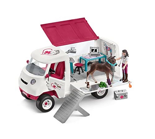 schleich 42439 Mobile Tierärztin mit Hannoveraner Fohlen , ab 5 Jahren, HORSE CLUB - Spielset, 13 Teile