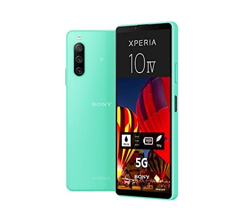 Sony Xperia 10 IV (5G Smartphone, 6 Zoll, OLED-Display , Dreifach-Kamera, 3,5-mm-Audioanschluss, 5.000mAh Akku, Dual SIM hybrid) 24+6 Monate Garantie [Amazon Exklusiv] mint