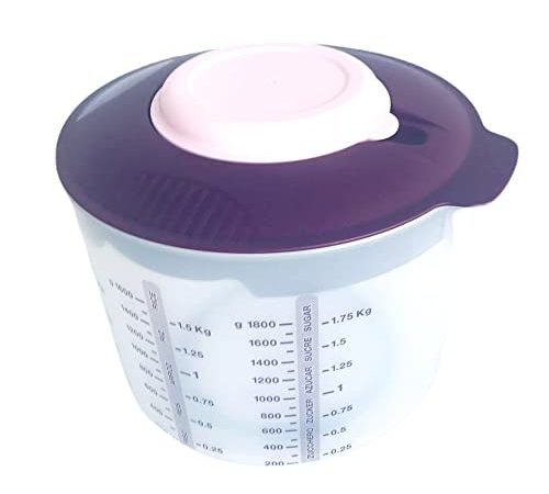 Tupperware Backen Rühr-Mix Messbecher Candy 2,0 L Rührbecher Backhelfer D216 brombeere lila rosa weiß