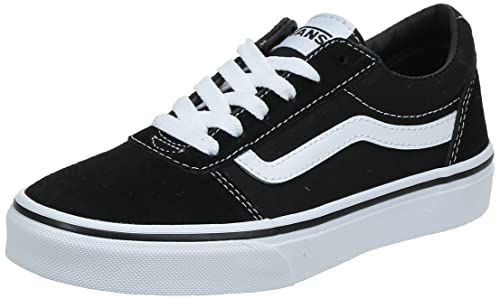 Vans Herren Ward Sneaker, Schwarz Suede Canvas Black White, 44 EU