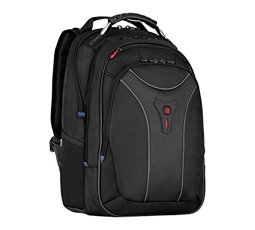 WENGER Carbon Laptop-Rucksack, Notebook bis 17 Zoll, 30 l, Damen Herren, Business Uni Schule Reisen, Schwarz