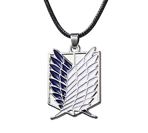 Yicare Attack on Titan Halskette The Wings of Freedom Anhänger Survey Corps Halsband Geschenk zum Valentinstag für Jugendliche Anime Fan Japanischer Comic