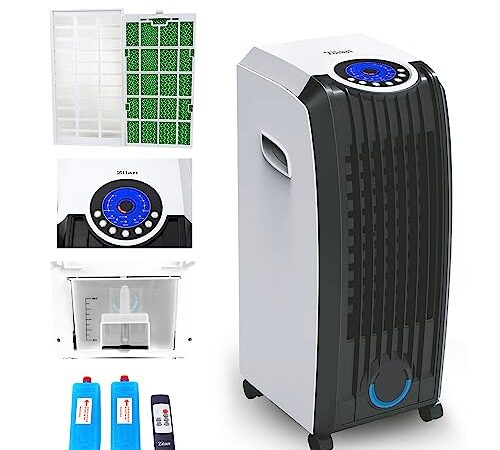 Zilan 3in1 Aircooler | 7,5h Timer | 8 Liter | Luftreiniger | Luftkühler| Klima Anlage | Klimagerät | Ventilator mit Fernbedienung | Luftbefeuchtung | Mobile Klimaanlage | Klima