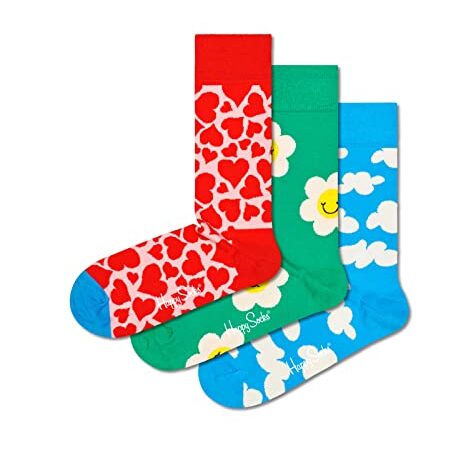 Happy Socks farbenfrohe und fröhliche Socken 3-Pack I Flower U Socks Gift Set Größe 36-40