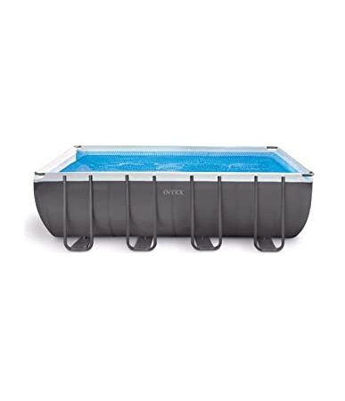 Intex Schwimmbadrahmen-Set Ultra Quadra, Grau, 274 x 549 x 132 cm, XTR 26356