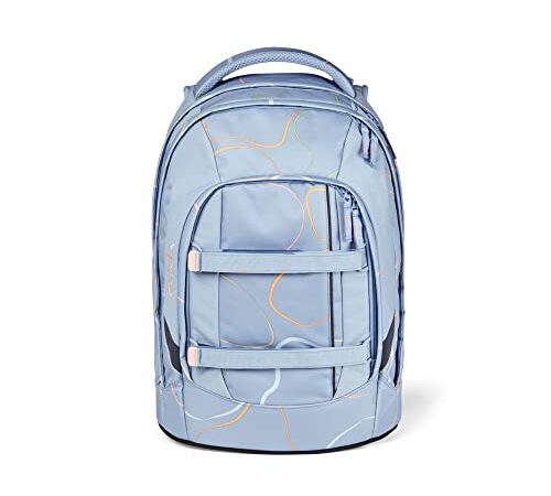 satch pack Schulrucksack ab 5. Klasse ergonomisch 30L Stauraum standfest Organisationstalent Vivid Blue - Hellblau